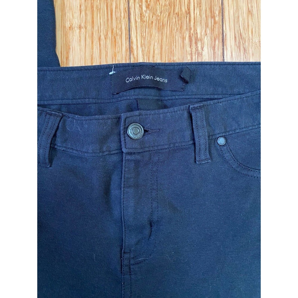 Women’s Calvin Klein Jeans Size 12 Black Straight Leg 34x27 - Picture 5 of 9